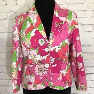 $George Stretch Floral Blazer$